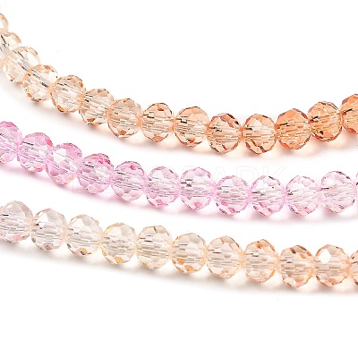 Transparent Painted Glass Beads Strands DGLA-A034-T4mm-A20-1
