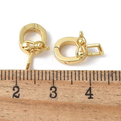Brass Micro Pave Cubic Zirconia Pendants Bails KK-D324-08G-1