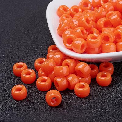 Opaque Acrylic European Large Hole Beads PL338-3-1