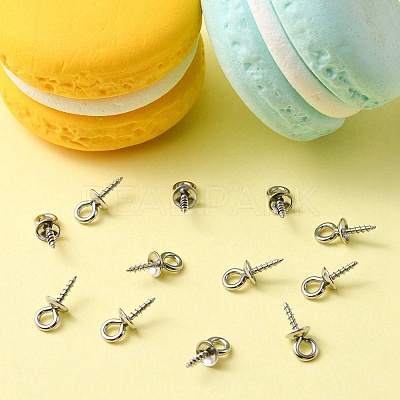 304 Stainless Steel Screw Eye Pin Peg Bails STAS-YW0001-45-1