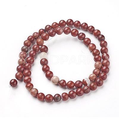 Natural Red Jasper Beads Strands LS-G-F348-02-6mm-1