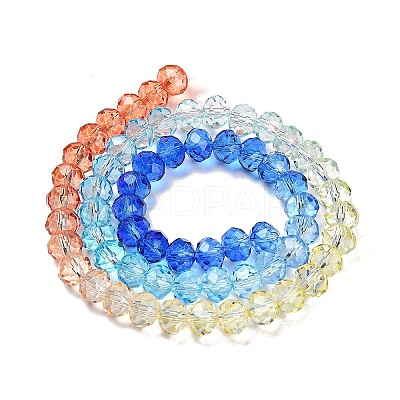 Transparent Painted Glass Beads Strands DGLA-A034-T8mm-A13-1