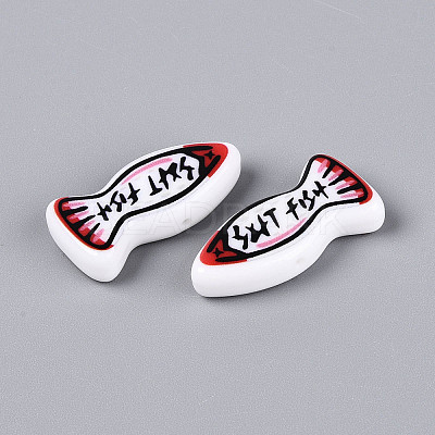Printed Opaque Resin Beads RESI-N043-22D-1