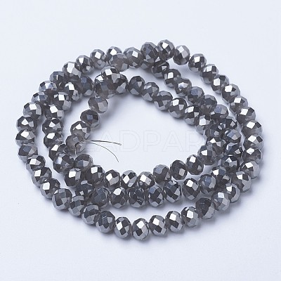 Electroplate Glass Beads Strands EGLA-A034-J4mm-Y01-1