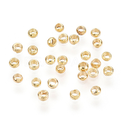 Brass Crimp Beads X-KK-O102-07G-1