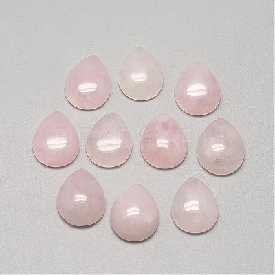 Natural Rose Quartz Cabochons G-R417-10x14-48-1