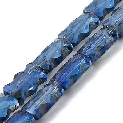 Electroplate Glass Beads Strands EGLA-L045-F-1