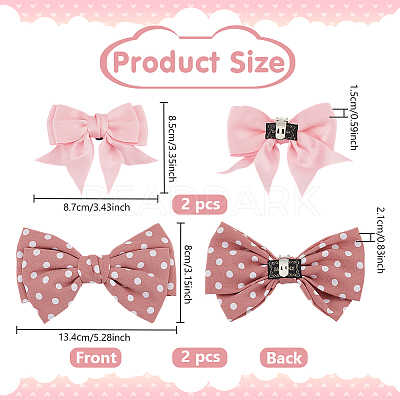 4Pcs 2 Styles Polyester Shoe Charms AJEW-PH0012-17-1