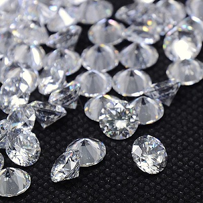 Diamond Shape Grade AAA Cubic Zirconia Cabochons ZIRC-J013-01-4mm-1