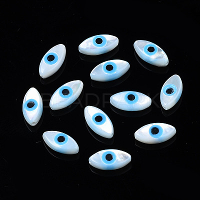 Natural White Shell Mother of Pearl Shell Beads SSHEL-N034-56E-01-1