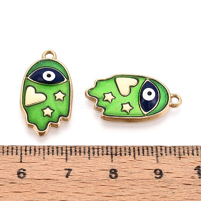 304 Stainless Steel Enamel Pendants STAS-T068-06-1