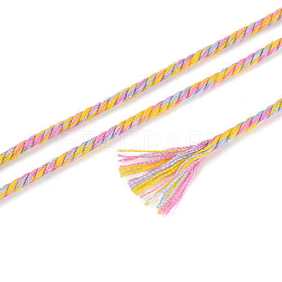 22M Rainbow Color Macrame Cotton Cord OCOR-T017-07M-1