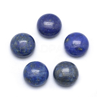 Natural Lapis Lazuli Cabochons G-P393-R11-10mm-1