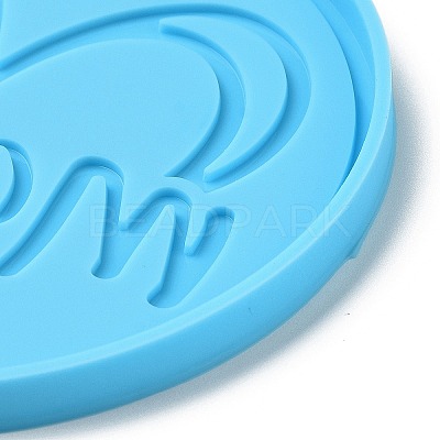 DIY Mother's Day Theme Flat Round Pendant Silicone Molds LS-SIMO-H010-02J-1