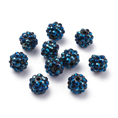 Chunky Resin Rhinestone Beads RESI-M019-11-1