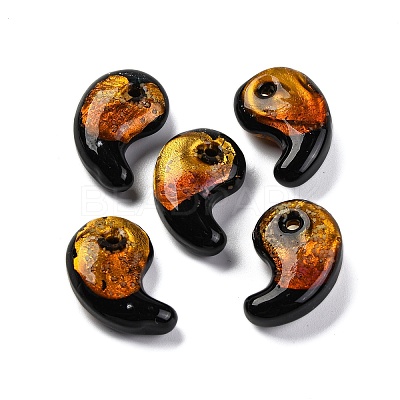 Luminous Handmade Silver Foil Lampwork Beads LAMP-F022-05E-1