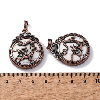 Synthetic Howlite Pendants G-A241-02R-04-1