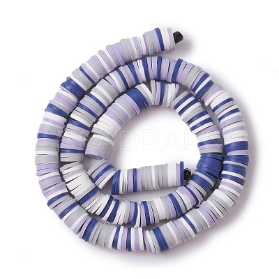 Handmade Polymer Clay Beads Strands CLAY-R089-8mm-T010-1