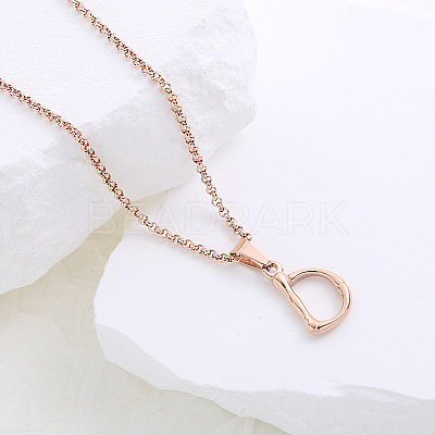 Stainless Steel Letter Pendant Necklaces for Women Men GR8130-4-1