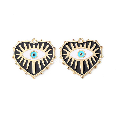 Rack Plating Alloy Enamel Pendants ENAM-K067-05C-1
