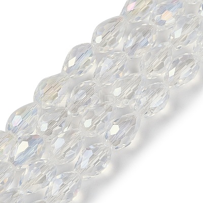 Transparent Electroplate Glass Beads Strands EGLA-N013-T4mm-B01-1