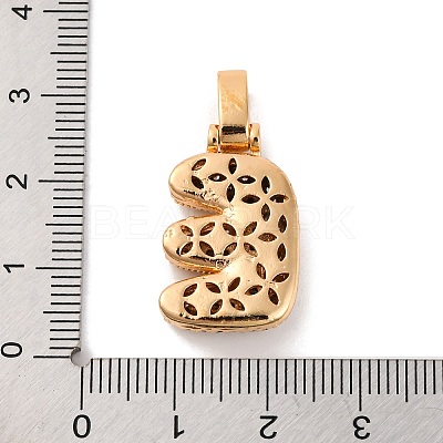 Brass Micro Pave Cubic Zirconia Pendants KK-C076-29E-G01-1