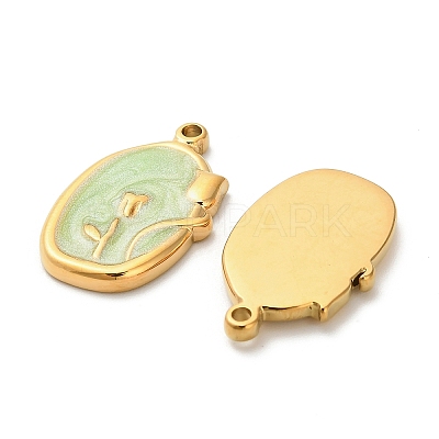 304 Stainless Steel Enamel Pendants STAS-K306-49G-1