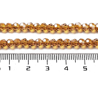 Electroplate Transparent Glass Beads Strands EGLA-A035-T4mm-A04-1