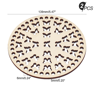 Wooden Basket Bottoms AJEW-WH0126-07B-1