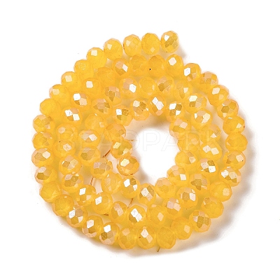 Baking Electroplate Glass Beads Strands DGLA-A039-J6MM-B13-1