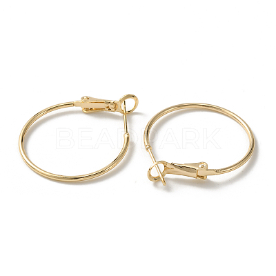 Brass Hoop Earrings KK-WH0054-35B-1