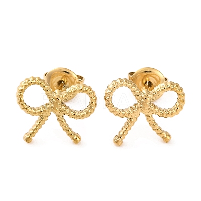 Ion Plating(IP) 304 Stainless Steel Stud Earrings EJEW-G395-20G-1