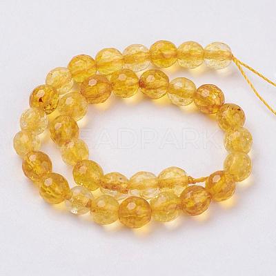 Natural Quartz Crystal Beads Strands G-G099-F8mm-19-1