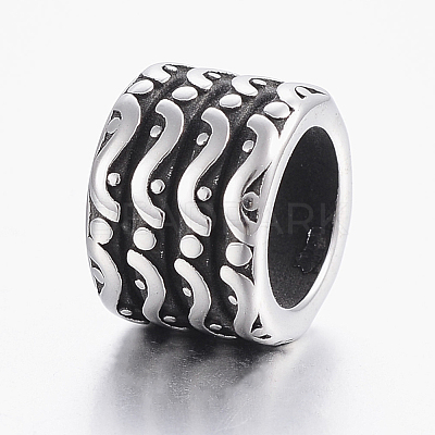 304 Stainless Steel Beads STAS-H440-43AS-1