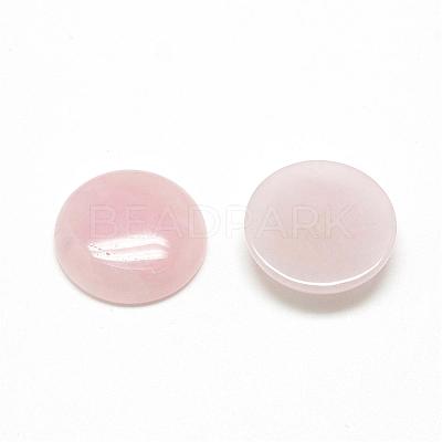 Natural Rose Quartz Cabochons G-R416-6mm-48-1