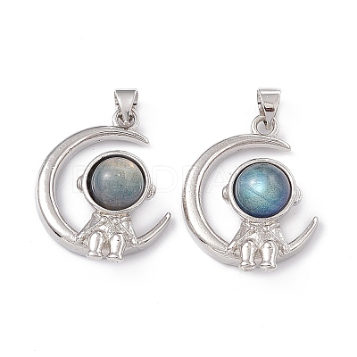 Natural Labradorite Pendants KK-A173-18P-02-1