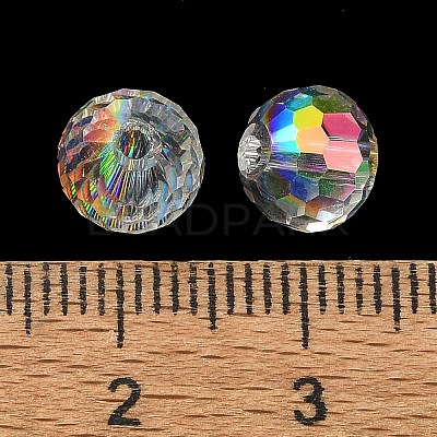 Half Rainbow Plated Glass Beads EGLA-P059-02A-HR02-1