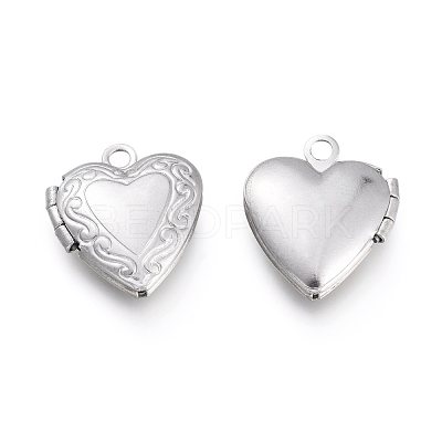 Non-Tarnish 316 Stainless Steel Locket Pendants STAS-K192-15P-1