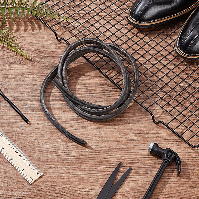 Leather Shoes Straight Edge Strip Cord DIY-WH0542-48B-1