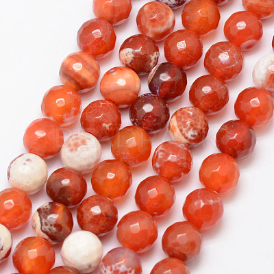 Natural Fire Crackle Agate Bead Strands G-K166-07F-10mm-14-1