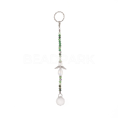 Angel & Teardrop Clear Glass Suncatchers HJEW-JM00841-1