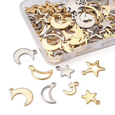 304 Stainless Steel Pendants STAS-PJ0001-07-1