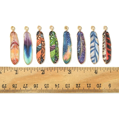 16Pcs 8 Styles Alloy Enamel Pendants FIND-FS0002-69-1