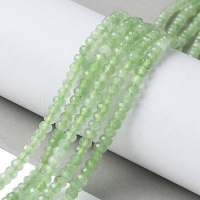 Dyed Natural Malaysia Jade Rondelle Beads Strands G-E316-2x4mm-56-1