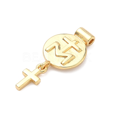 Religion Brass Pendants KK-H539-18G-06-1
