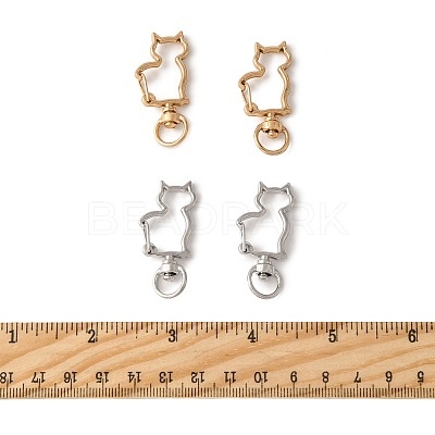 40Pcs 2 Colors Alloy Swivel Snap Hook Clasps FIND-FS0004-73E-1