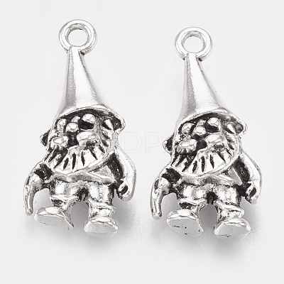 Tibetan Style Alloy Pendants X-TIBEP-T052-14AS-RS-1