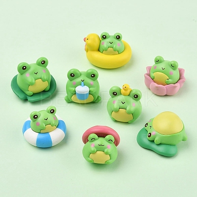 1Set Resin Frog Display Decoration AJEW-FS0001-24-1