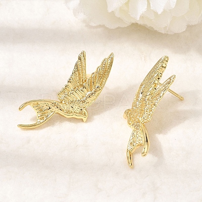 Women's Brass Stud Earrings EJEW-D352-08G-1