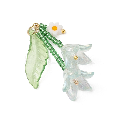 Glass Seed Beaded Pendants PALLOY-MZ01240-01-1